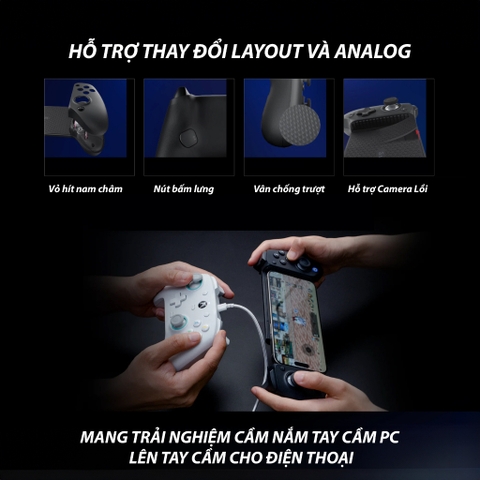 Tay Cầm GameSir G8 Plus cho Điện Thoại, Nintendo Switch, Máy Tính, GameSir G8 Plus Bluetooth