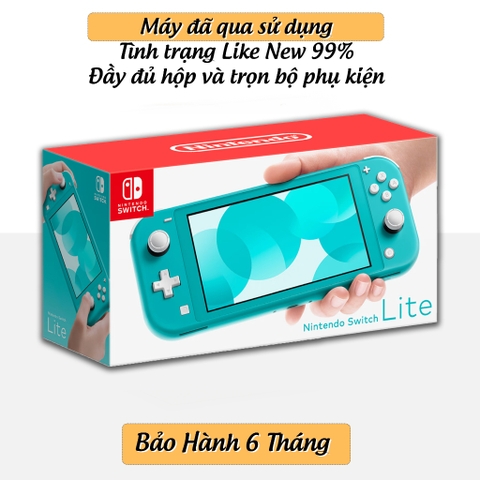Máy game Nintendo Switch Lite - Màu Cool Blue, bảo hành 12 tháng kèm quà tặng
