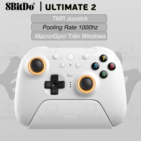 Tay cầm 8BitDo Ultimate 2 Wireless Controller kèm Dock Sạc cho PC, Laptop, Steam Deck