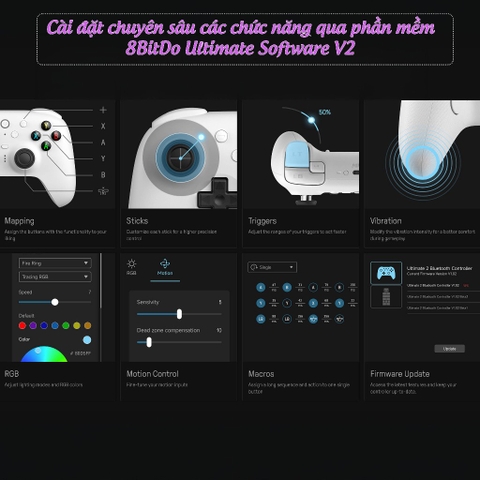 Tay cầm 8BitDo Ultimate 2 Wireless Controller cho Windows & Android