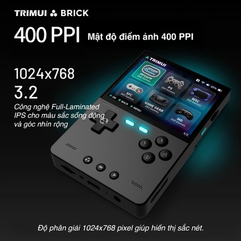 Máy chơi game cầm tay Trimui Brick Game Retro điện tử cổ điển NES, SNES, SFC, PSP, PS1, GB, NDS, N64