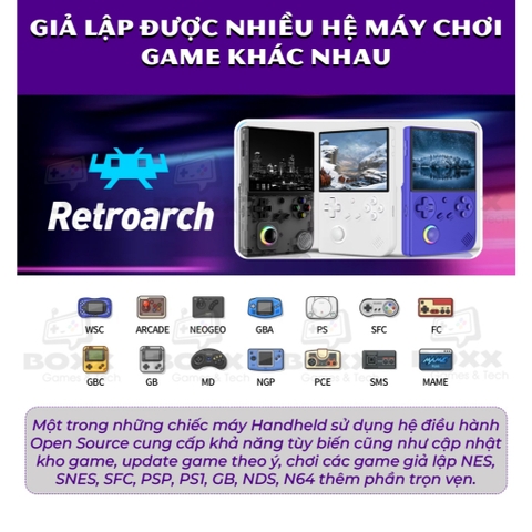 Máy chơi game cầm tay ANBERNIC RG 40XXV Game Retro điện tử cổ điển NES, SNES, PSP, PS1, NDS, PORTS