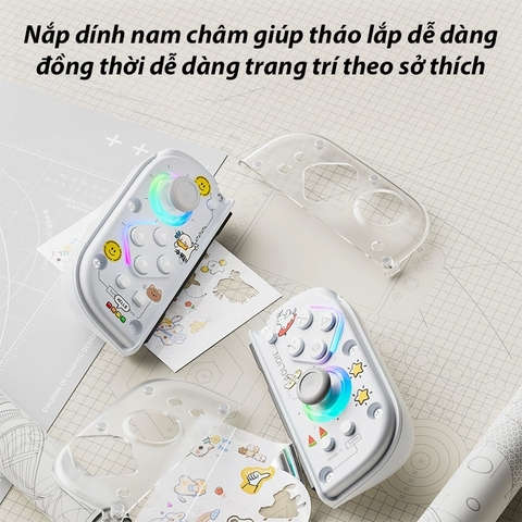 Tay cầm Aolion J20, Aolion J20 Joycons trang bị phím cơ, Hall Effect, Gyro, LED RGB