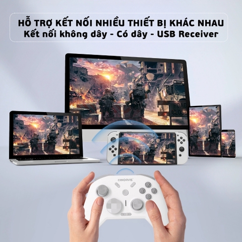 Tay Cầm COIORVIS Pro HD phím cơ, Hall Effect, Gyro, HD Rumble cho PC, Laptop, Nintendo Switch
