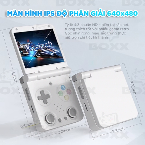 Máy chơi game cầm tay Miyoo Flip V2 Game Retro NES, SNES, SFC, PSP, PS1, GB, NDS, N64