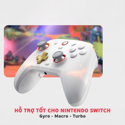 Tay cầm GameSir Cyclone 2 Kèm Dock Sạc hỗ trợ Macro, Phím Cơ, Polling Rate 1000Hz