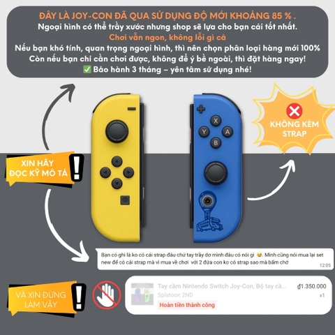 Tay cầm Nintendo Switch Joy-Con, Bộ tay cầm Joy Con chính hãng