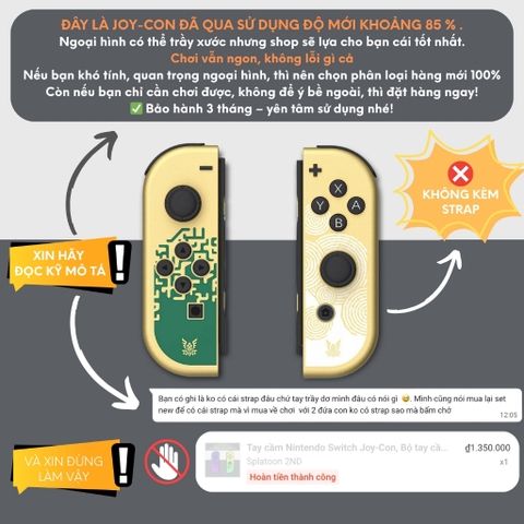 Tay cầm Nintendo Switch Joy-Con, Bộ tay cầm Joy Con chính hãng