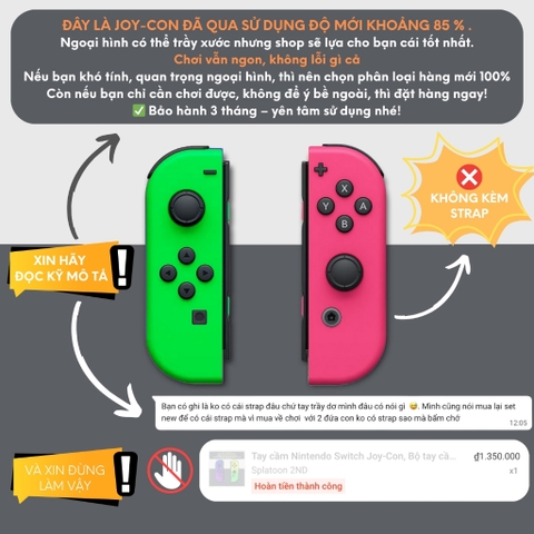 Tay cầm Nintendo Switch Joy-Con, Bộ tay cầm Joy Con chính hãng