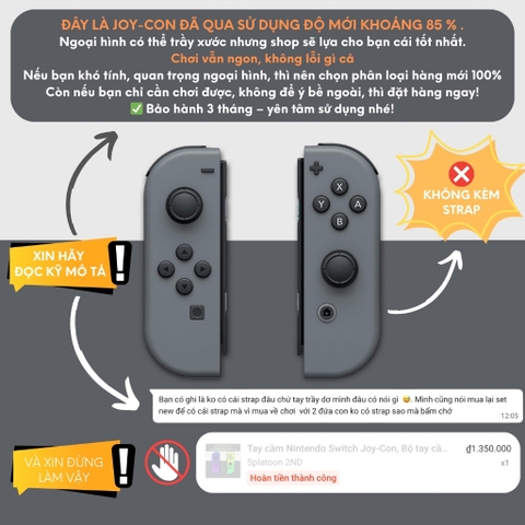 Tay cầm Nintendo Switch Joy-Con, Bộ tay cầm Joy Con chính hãng