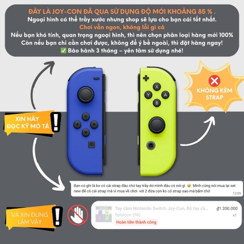 Tay cầm Nintendo Switch Joy-Con, Bộ tay cầm Joy Con chính hãng