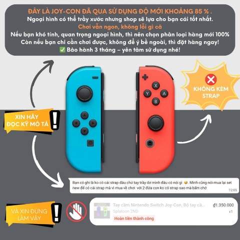 Tay cầm Nintendo Switch Joy-Con, Bộ tay cầm Joy Con chính hãng