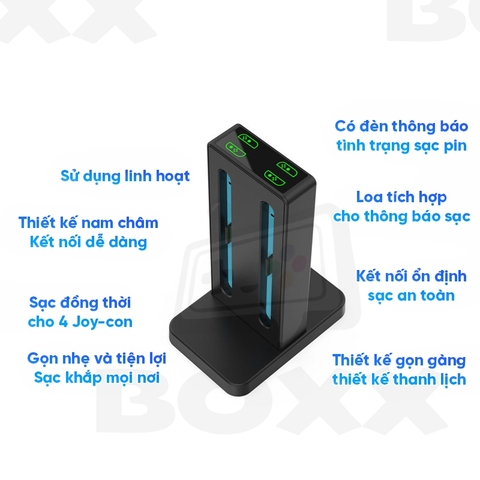 Dock sạc Joy Con Nintendo Switch 2, Đế sạc nhanh cho Joy-Con máy Nintendo Switch 2