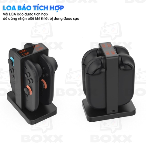 Dock sạc Joy Con Nintendo Switch 2, Đế sạc nhanh cho Joy-Con máy Nintendo Switch 2