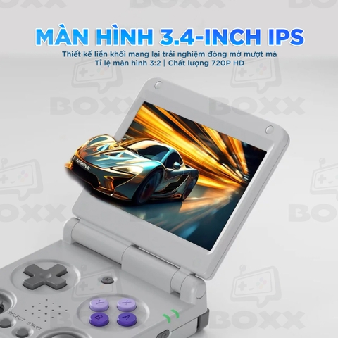 Máy chơi game cầm tay Anbernic RG 34XXSP Game Retro điện tử cổ điển NES, SNES, PSP, PS1, GB, NDS