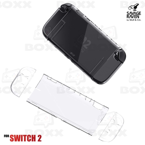 Case trong suốt chính hãng Skull & Co cho Nintendo Switch 2, Ốp trong suốt cho Nintendo Switch 2