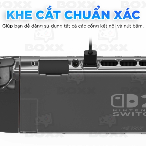 Case trong suốt chính hãng Skull & Co cho Nintendo Switch 2, Ốp trong suốt cho Nintendo Switch 2