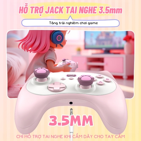 Tay cầm IINE Meow Kitten Controller kèm dock sạc cho Nintendo Switch, Máy Tính