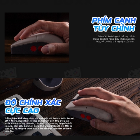 Chuột không dây 8BitDo Retro R8 Mouse - N Edition Wireless 4K Polling Rate kèm dock sạc