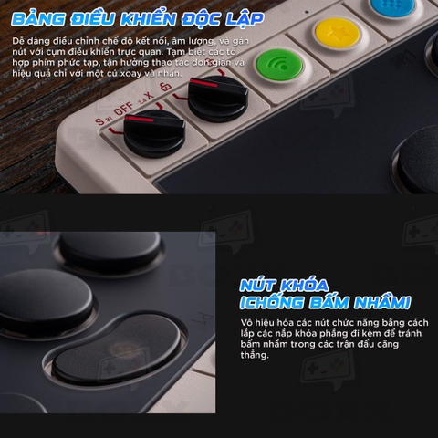 Bàn chơi game 8BitDo Arcade Controller cho Nintendo Switch, Windows, Android