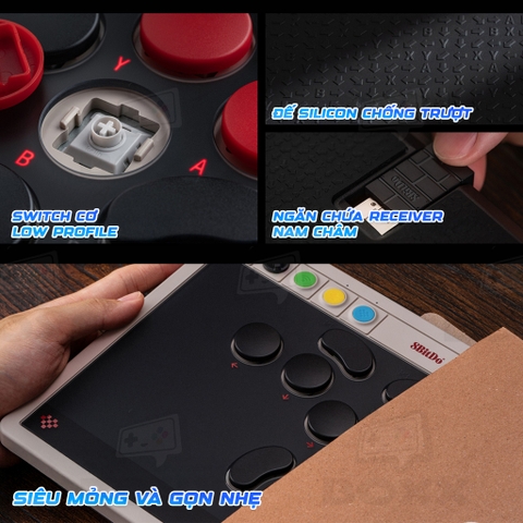 Bàn chơi game 8BitDo Arcade Controller cho Nintendo Switch, Windows, Android