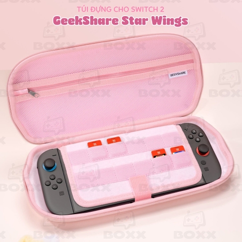 Túi đựng Máy Nintendo Switch 2 Chính Hãng GeekShare, GeekShare Star Wings Carrying Case for Switch 2