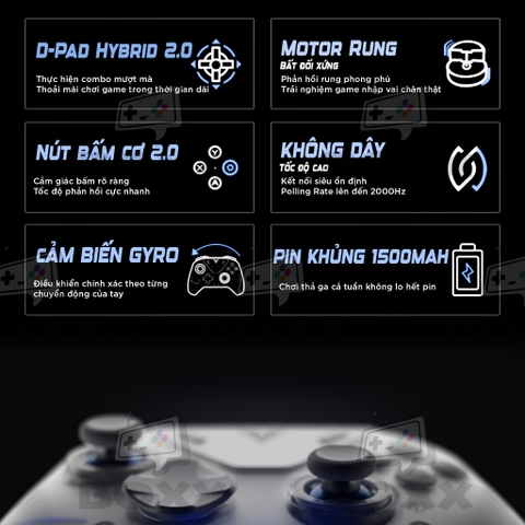 Tay cầm Flydigi Apex 5 hỗ trợ Macro, Phím Cơ, Polling Rate 1000Hz cho Nintendo Switch, PC, Laptop