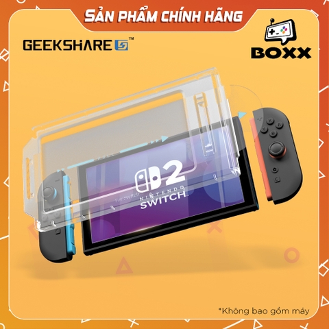 Kính cường lực cho Nintendo Switch 2 chính hãng GeekShare có kèm khung dán