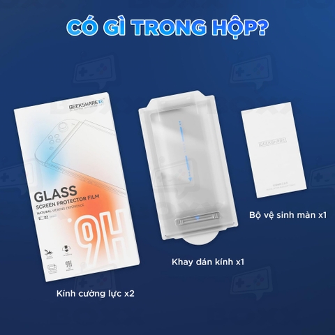 Kính cường lực cho Nintendo Switch 2 chính hãng GeekShare có kèm khung dán