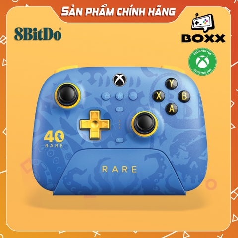 Tay cầm 8BitDo Ultimate 3 Mode Phiên bản Rare 40th Anniversary kèm Dock Sạc cho Laptop, PC, Xbox