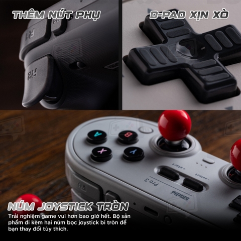 Tay cầm 8BitDo Pro 3 cho Nintendo Switch, Windows, Mac, Điện thoại