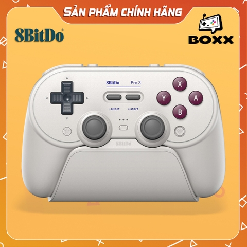 Tay cầm 8BitDo Pro 3 Bluetooth Gamepad Kèm Dock Sạc, TMR Joysticks, Macro
