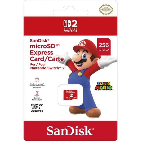 Thẻ Nhớ Sandisk microSD Express Card 256GB cho Nintendo Switch 2