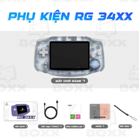 Máy chơi game cầm tay ANBERNIC RG 34XX Game Retro điện tử cổ điển GBA, NES, SNES, NEOGEO, PORTS