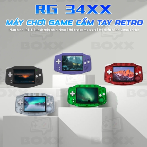 Máy chơi game cầm tay ANBERNIC RG 34XX Game Retro điện tử cổ điển GBA, NES, SNES, NEOGEO, PORTS