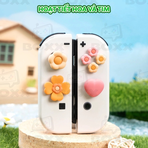 Núm bọc Analog + Nút Dán cho Nintendo Switch Oled chính hãng GeekShare