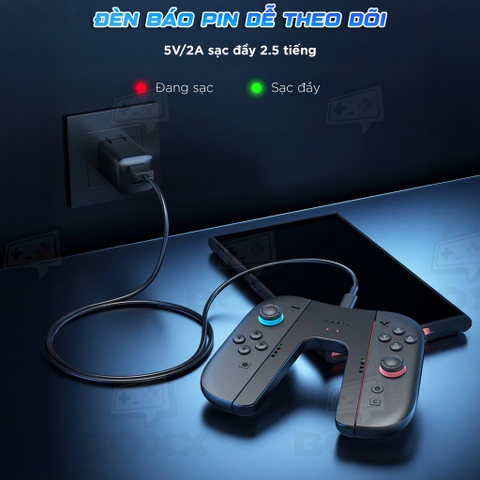 Grip Sạc Joy-Con chữ V cho Nintendo Switch 2 chính hãng JSAUX, Joy-Con Charging Grip for Switch 2