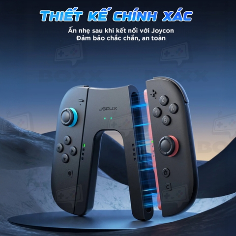 Grip Sạc Joy-Con chữ V cho Nintendo Switch 2 chính hãng JSAUX, Joy-Con Charging Grip for Switch 2