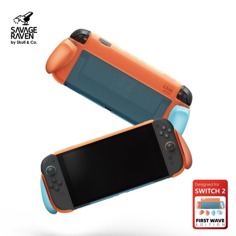 Ốp lưng GripCase chính hãng Skull & Co cho Nintendo Switch 2, Savage Raven GripCase First Wave Edition