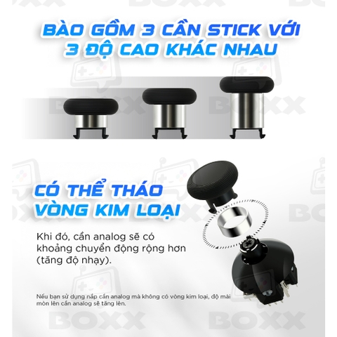 Joystick Gulikit 720 Tension Adjustable TMR thay thế Analog cho tay cầm PS4, PS5, Pro Controller, Xbox Series X