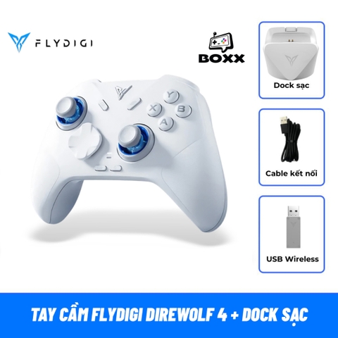 Tay Cầm Flydigi Direwolf 4 Polling Rate 1000Hz, Hall Effect, Joystick Tùy Chỉnh Lực cho Nintendo Switch, PC, Laptop