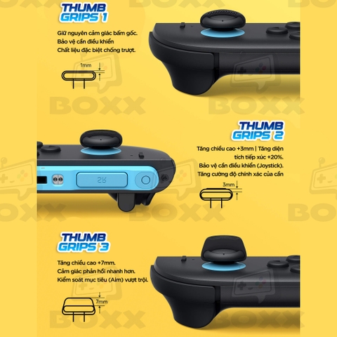 Núm bọc Analog cho Nintendo Switch 2 bộ 6 nút chính hãng JSAUX