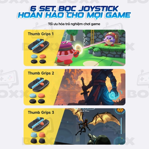 Núm bọc Analog cho Nintendo Switch 2 bộ 6 nút chính hãng JSAUX