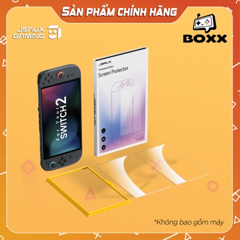 Kính cường lực cho Nintendo Switch 2 chính hãng JSAUX có kèm khung dán