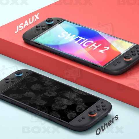 Kính cường lực cho Nintendo Switch 2 chính hãng JSAUX có kèm khung dán