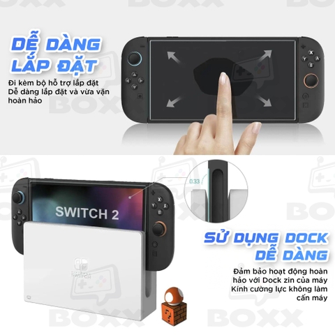 Kính cường lực cho Nintendo Switch 2, Miếng dán màn hình Nintendo Switch 2