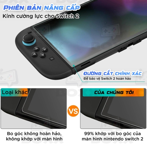 Kính cường lực cho Nintendo Switch 2, Miếng dán màn hình Nintendo Switch 2