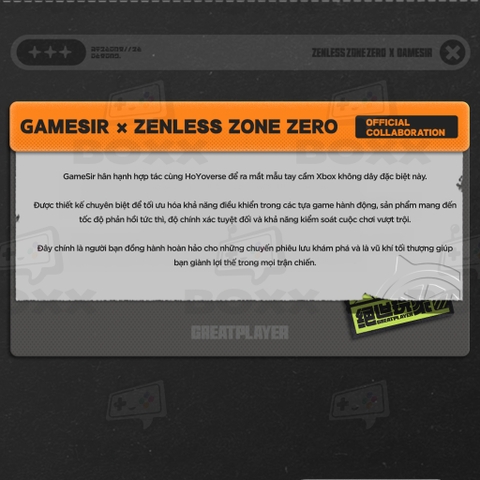 Tay Cầm GameSir G7 Pro Zenless Zone Zero Edition Wireless Controller cho Xbox, PC & Android