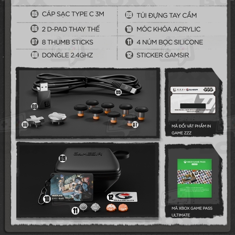 Tay Cầm GameSir G7 Pro Zenless Zone Zero Edition Wireless Controller cho Xbox, PC & Android