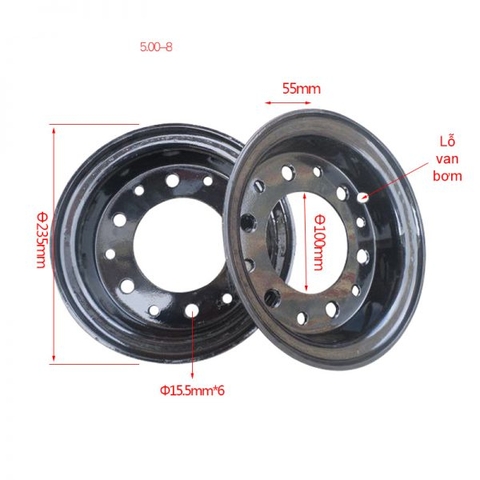 Mâm sau xe nâng dầu 500-8 (1.5T)
